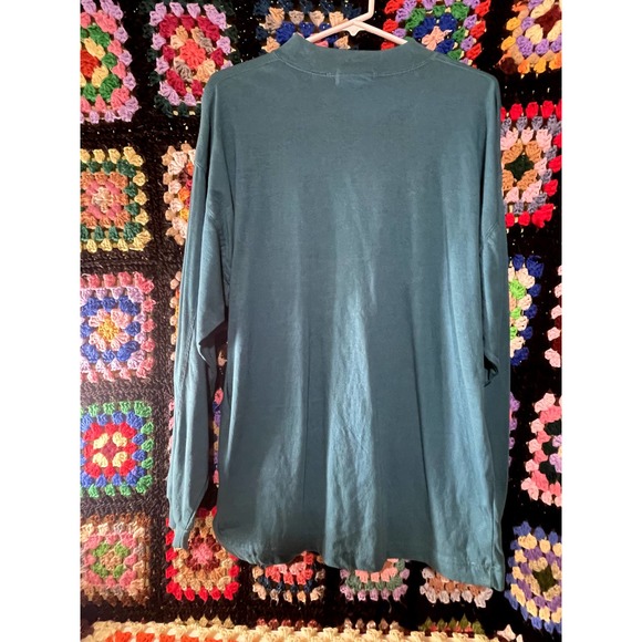 Vintage Bugle Boy Aqua Long Sleeve Tee Large - Picture 5 of 5
